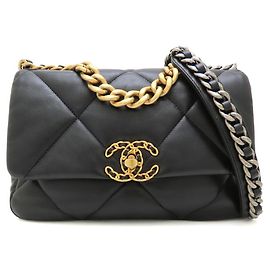 Borsa a tracolla Chanel 19 Nero