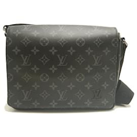 Louis Vuitton Monogram Eclipse District PM Shoulder Bag Black