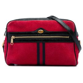 Gucci Red Suede Web Ophidia Crossbody Red