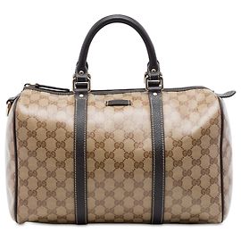 Bolsa Boston Gucci Beige Medium GG Crystal Joy Bege