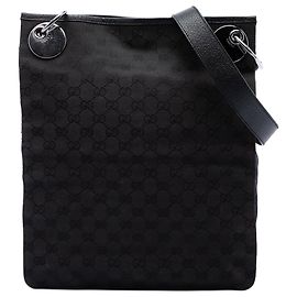 Borsa a tracolla Gucci Black GG Canvas Eclipse Nero
