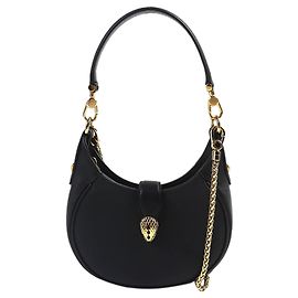 Bulgari Borsa Bvlgari Serpenti Ellipse in pelle nera, dimensione Medium Nero