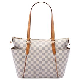 Louis Vuitton White Damier Azur Totally PM White