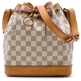 Louis Vuitton White Damier Azur Noe BB Branco