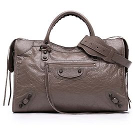 Borsa Balenciaga Le City Medium in pelle di agnello marrone Marrone