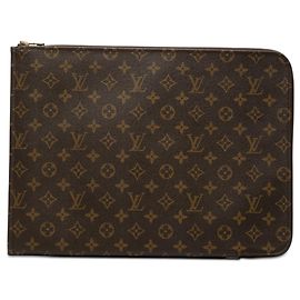 Louis Vuitton Brown Monogram Poche Documents Portfolio Brown