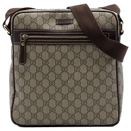Bolsa Tiracolo Gucci Beige GG Supreme Bege