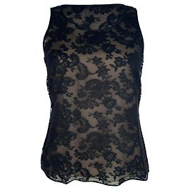 Regata de renda Oscar De La Renta em algodão preto Preto
