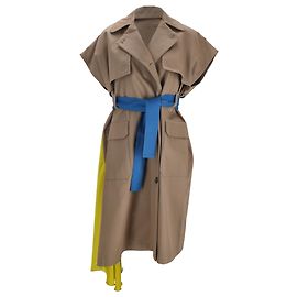Gabardina MSGM en algodón marrón Castaño