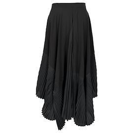 Stella Mc Cartney Falda plisada de largo midi Stella McCartney en seda negra Negro