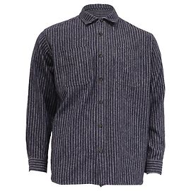 Isabel Marant gestreiftes Button-Down-Hemd aus dunkelblauer Baumwolle Blau Marineblau