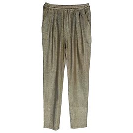 Stella Mc Cartney Stella Mccartney glitzernde Hose mit elastischem Bund aus goldener Seide Golden