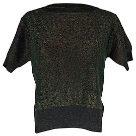 Stella Mc Cartney Top de malha de manga curta Stella Mccartney em rayon verde Verde