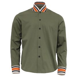 Camicia abbottonata Loewe in cotone olive Verde Verde oliva
