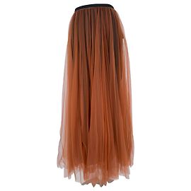 Marni Maxi-Tüllrock aus braunem Polyester Braun