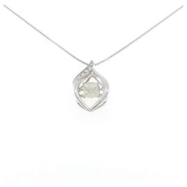 Autre Marque Colar de Diamantes Pt900 Pt850 Prata