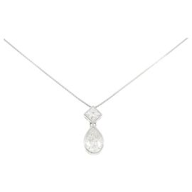 Autre Marque Diamantenhalskette Pt900/Pt850 Silber
