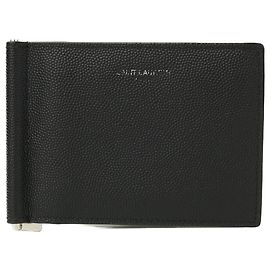 Saint Laurent Black Leather Bi-Fold Wallet Black