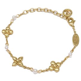 Bracciale a catena con perle imitation Louisa Louis Vuitton D'oro