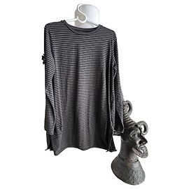 Munthe Plus Simonsen Camiseta PLU de rayas grises manga larga Gris Gris antracita