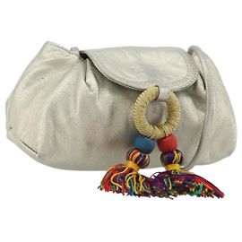 Sac à épaule LOEWE en cuir Champagne Gold Auth 196664A Doré
