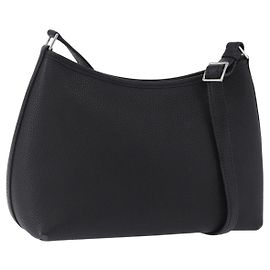 Hermès HERMES Berlango Shoulder Bag Leather Black Silver Auth 196666V Black Silvery