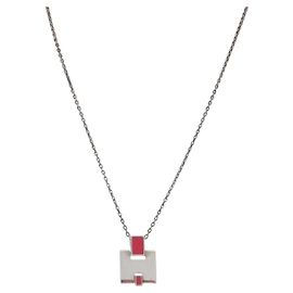 Hermès Colar HERMES Eileen metal Silver Auth 198836V Prata