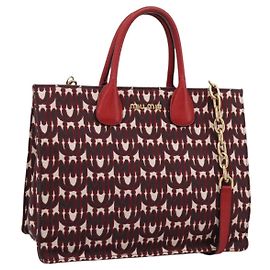 Borsa a tracolla con catena Miu Miu Canvas 2way Rosso Oro Auth 198710A Rosso D'oro