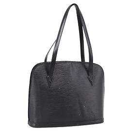 Bolsa de Ombro LOUIS VUITTON Epi Lussac Preta M52282 LV Auth ka5739 Preto
