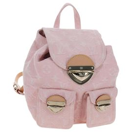 LOUIS VUITTON Monogram Denim Venice Rucksack Pink M13031 LV Auth 197345SM Pink