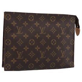 LOUIS VUITTON Monogram Poche Toilette 26 Pouch M47542 LV Auth 197449 Monogramma