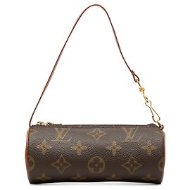 Sac à main Louis Vuitton Monogram Papillon Pochette Marron Marron