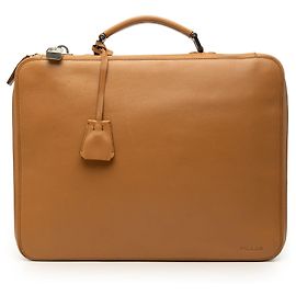 Sac business Prada en cuir marron Marron