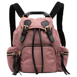Pink Burberry Small Nylon Runway Backpack Pink