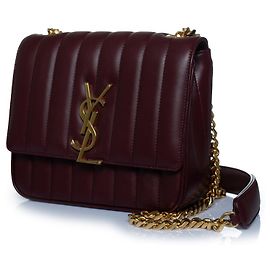 Saint Laurent, Vicky medium leather shoulder bag Red