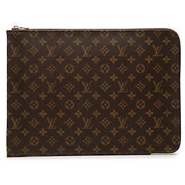 Sac business Portfolio Poche Documents Monogram Louis Vuitton Marron Marron