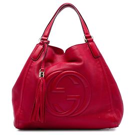 Gucci Soho Cellarius Tote Medium aus Kalbsleder Rot Rot