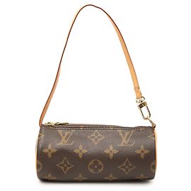 Sac à main Louis Vuitton Monogram Papillon Pochette Marron Marron