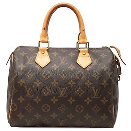 Sac Boston Louis Vuitton Monogram Speedy 25 Marron Marron