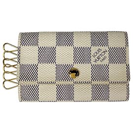 Louis Vuitton Damier Azur Keycase White