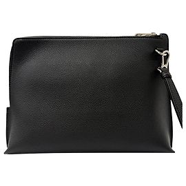 Bolsa de Mão Clutch Anagram L em pele de vitela granulada preta LOEWE Preto