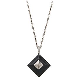 Hermès Collier HERMES Medor Cupid Noir Argenté