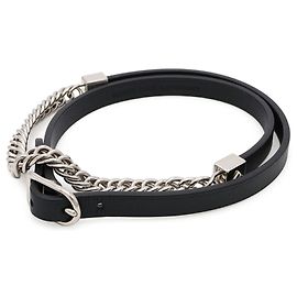 Hermès Collier ras-du-cou Hermes Equestre Triple Tour Noir Argenté