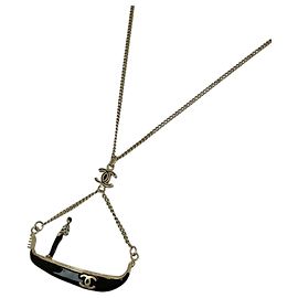 Collana Chanel Coco Mark Nero D'oro