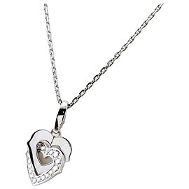 Colar com pingente Double Heart Cartier Outro