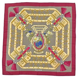 Hermès Lenço de seda Hermes Carre 90 Aux Champs Outro