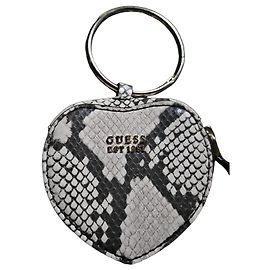 Guess Python Print Heart Wristlet Wallet Python print Silver hardware