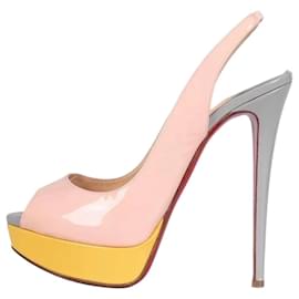 Christian Louboutin Multi-Color Leather Slingbacks Sz.40 pre-owned Other