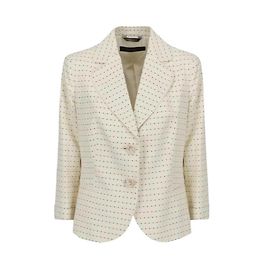 Max Mara Polka Dot Blazer White Beige