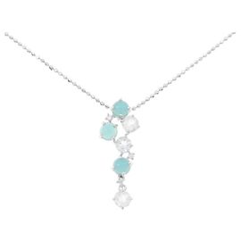 Colar Tasaki Au750 Color Stone Prata